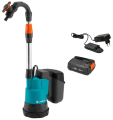Gardena akumulatorowa pompa do deszczówki 2000/2 zestaw z akumulatorem i ładowarką