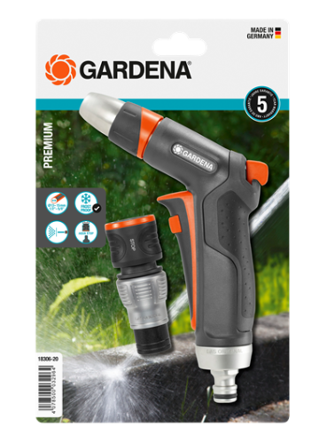 Gardena metalowa końcówka zraszająca Premium zestaw z szybkozłączką na wąż 1/2 cala